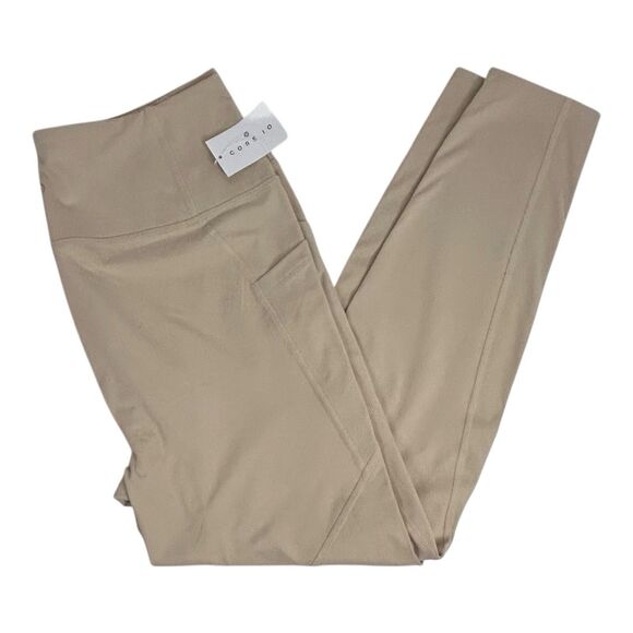 Amazon Brand Core 10 Womens Full-Length High Waisted Size L Taupe Pockets NWT - Picture 1 of 16